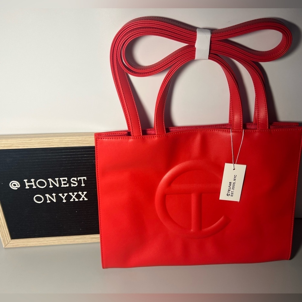 Medium red Telfar shopping bag